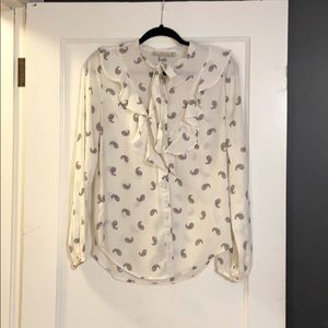 Blouse with pussy bow